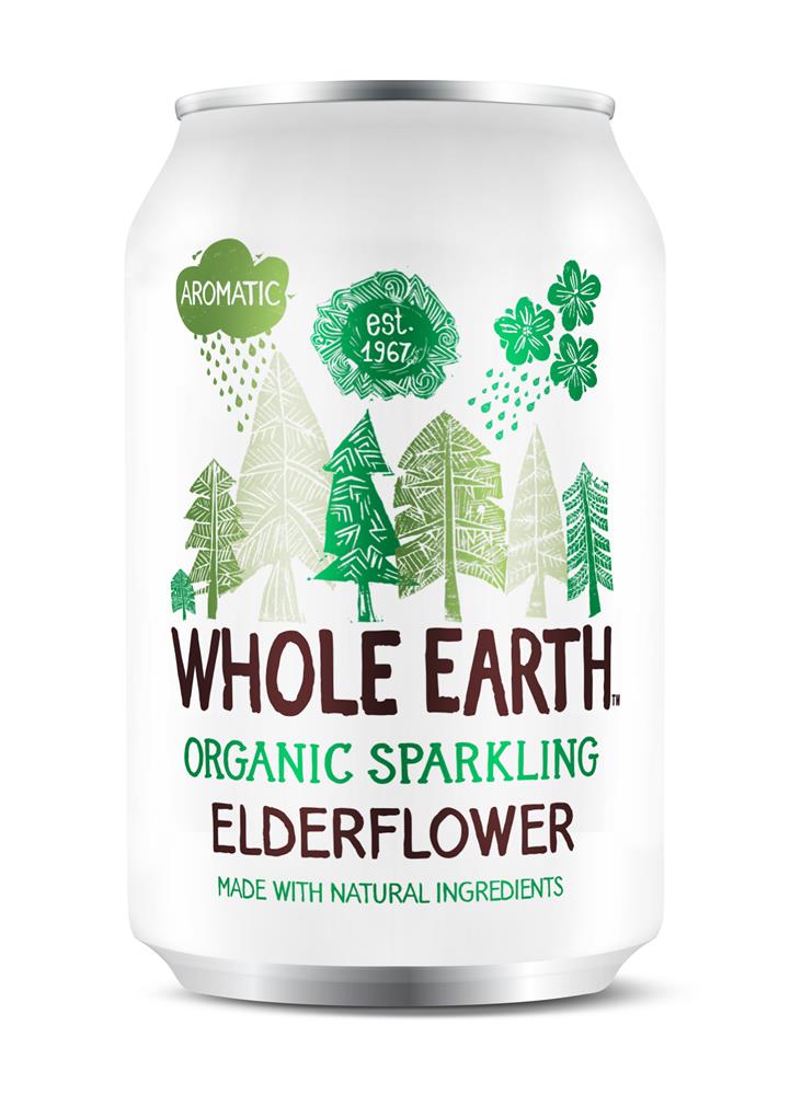 WHOLE EARTH - Organic Sparkling Elderflower - 330ml | One Life Health