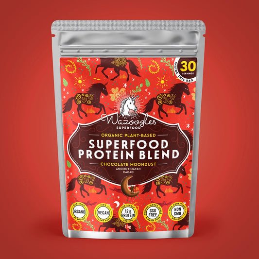 WAZOOGLES SUPERFOODS - Protein Blend - Chocolate Moondust - 1kg | One Life Health