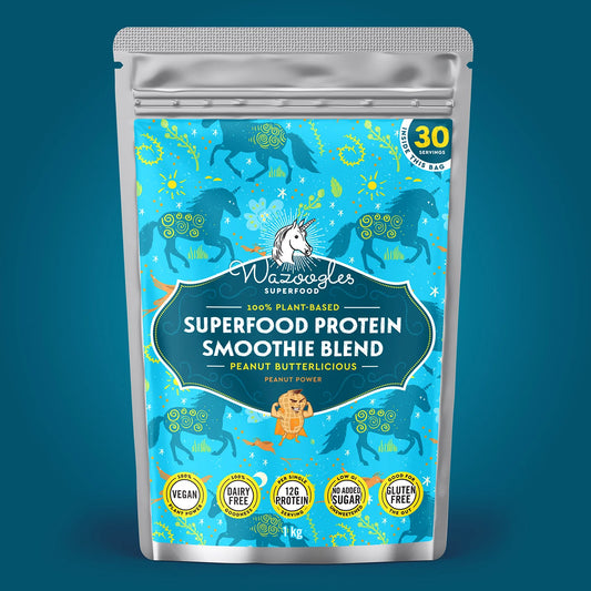WAZOOGLES SUPERFOODS - Protein Blend - Peanut Butterlicious - 1.2kg | One Life Health