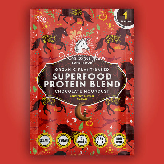 WAZOOGLES SUPERFOODS - Protein Blend - Chocolate Moondust - 33g | One Life Health