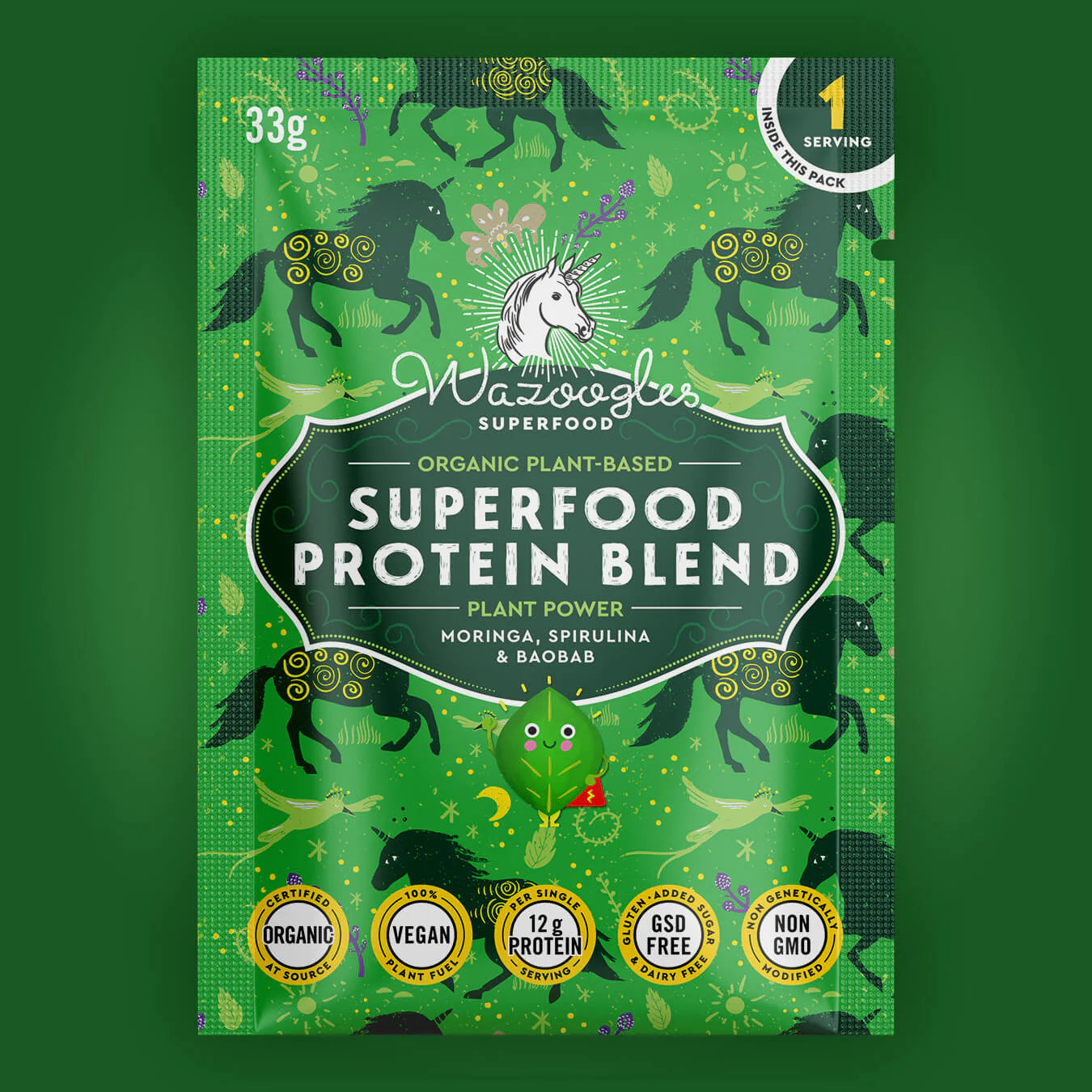 WAZOOGLES SUPERFOODS - Protein Blend - Plant Power - 33g | One Life Health