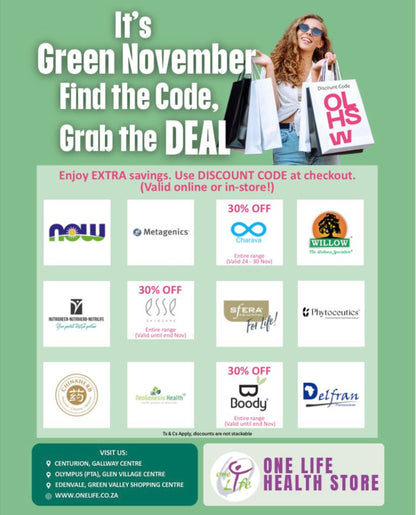 Green November Specials - Browse Images To View Our Specials 2025 | One Life Health