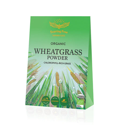 SOARING FREE SUPERFOODS - Organic Wheatgrass - 200g | One Life Health
