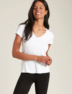 BOODY - Ladies White V-Neck T-Shirt - L