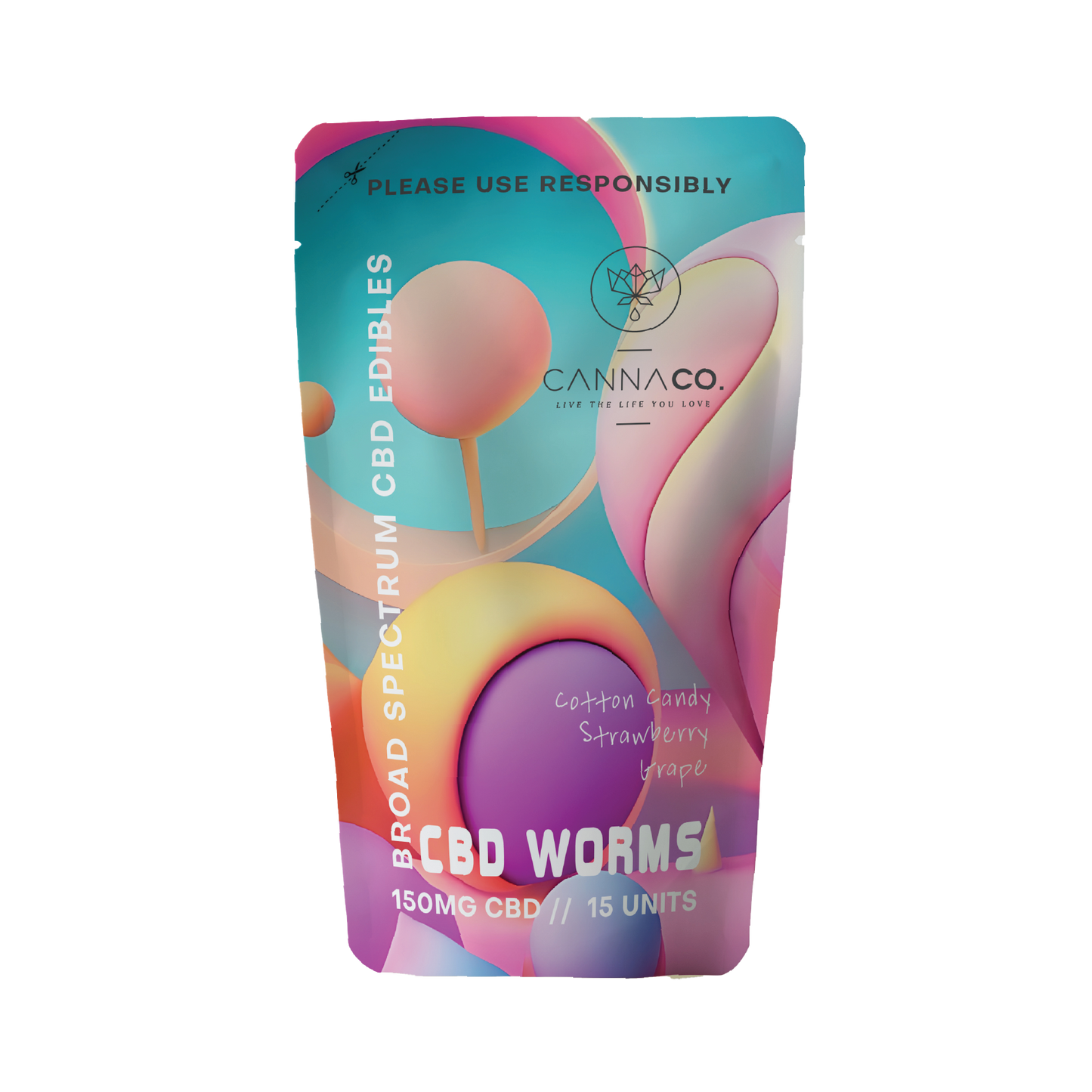 CANNACO - CBD Unicorn Worm Gummies | One Life Health