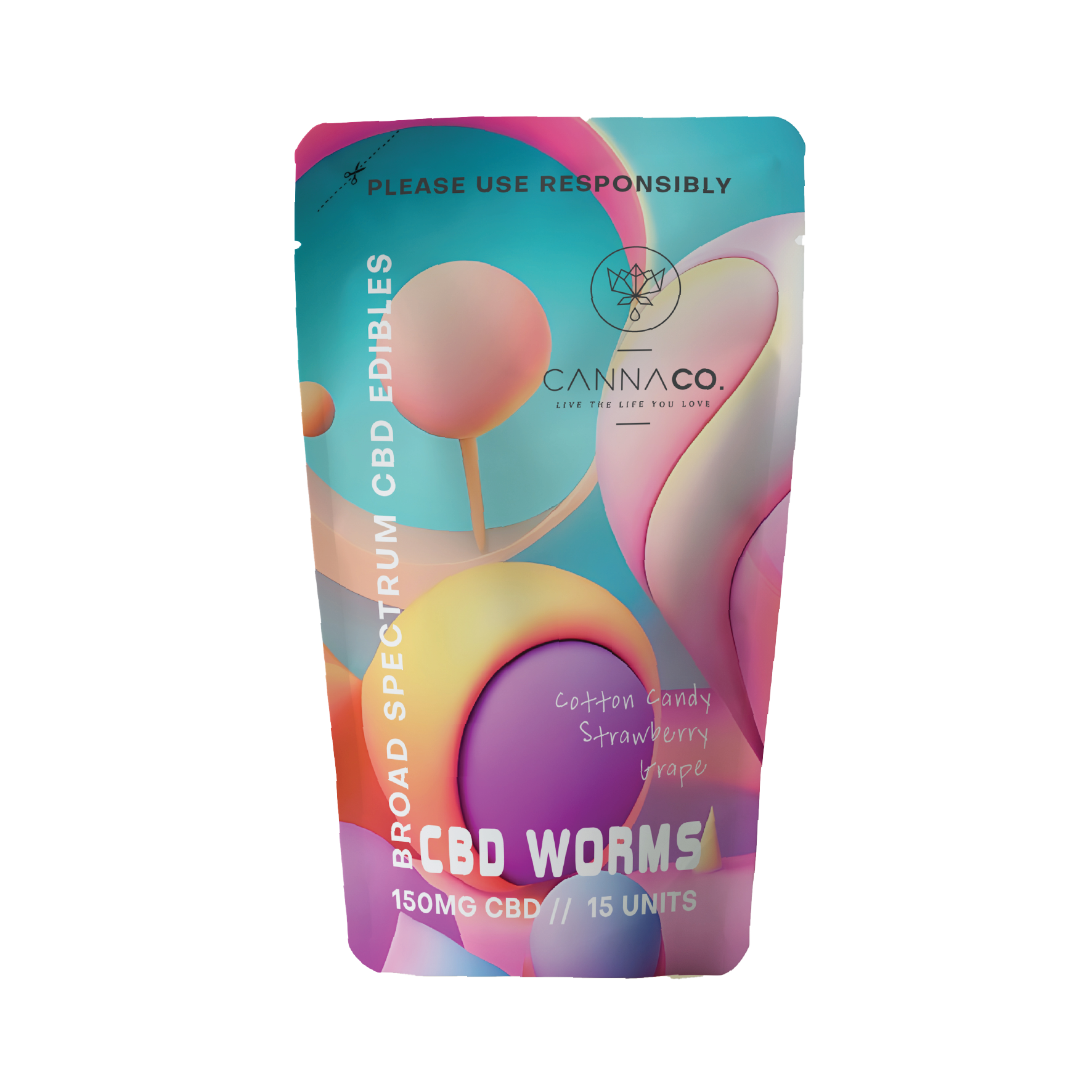 CANNACO - CBD Unicorn Worm Gummies | One Life Health