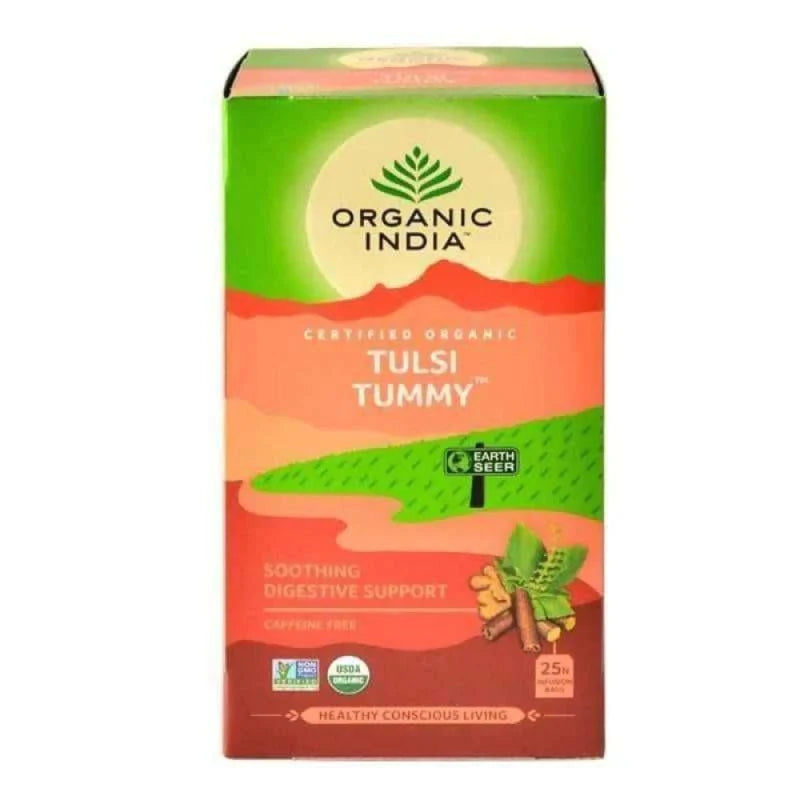 ORGANIC INDIA - Tulsi Tummy Tea - 25 Tea Bags | One Life Health