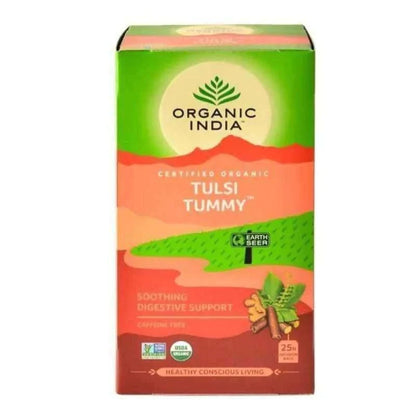 ORGANIC INDIA - Tulsi Tummy Tea - 25 Tea Bags | One Life Health