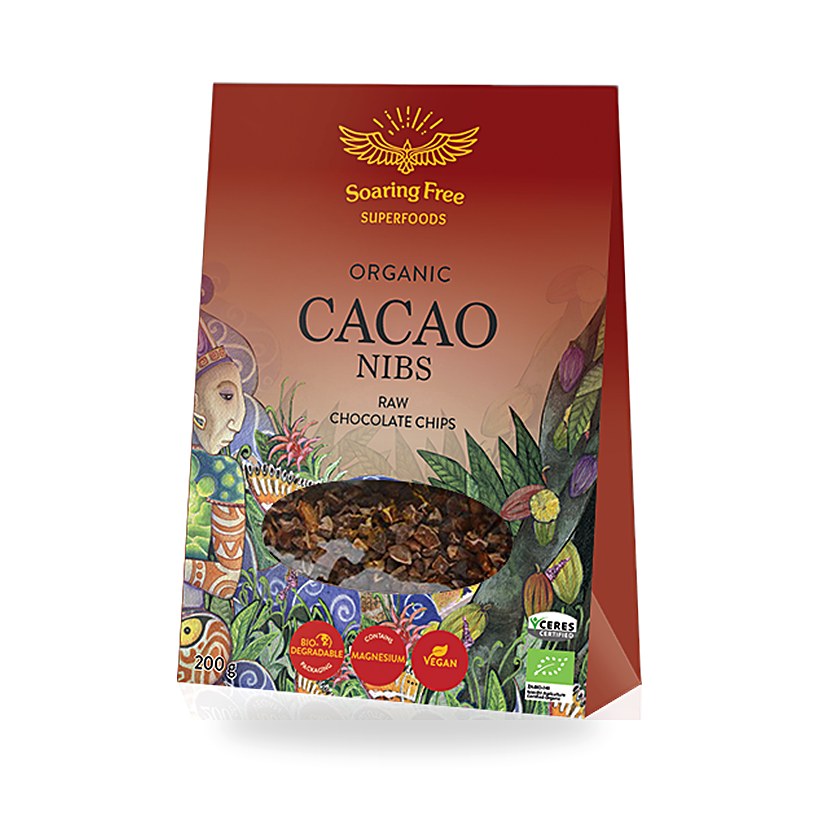 SOARING FREE SUPERFOODS - Cacao Nibs, Organic, Raw 200g — product photo 1 of 2