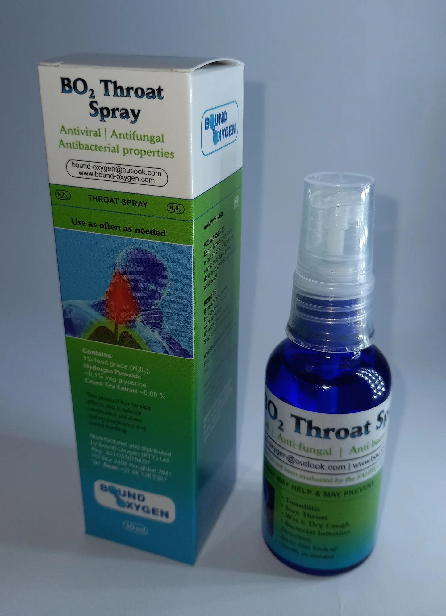 BOUND OXYGEN - BO2 Throat Spray - 30ml | One Life Health