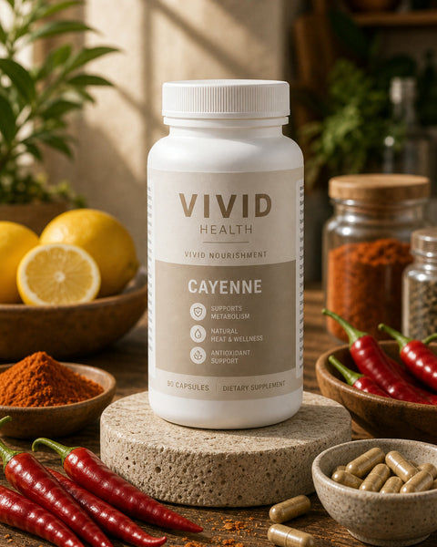 VIVID HEALTH - VIVID NOURISHMENT - Cayenne 90 Capsules