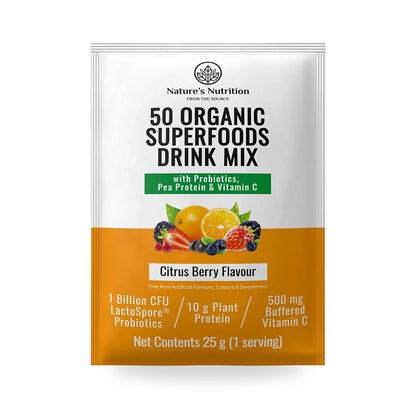 Nature'S Nutrition - Citrus Berry Superfoods Drink Mix Sachets 25G