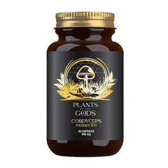 PLANTS OF THE GODS - Cordyceps Extract 10:1 500mg - 30 Capsules