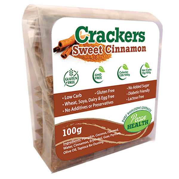 PECAN HEALTH - Crackers Sweet Cinnamon - 100g | One Life Health