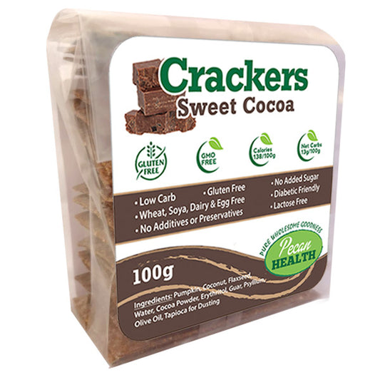 PECAN HEALTH - Crackers Sweet Cocoa - 100g | One Life Health