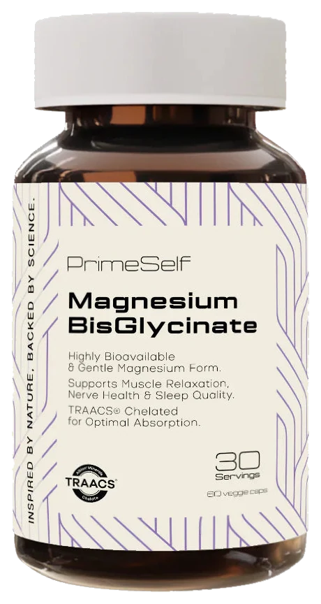 PRIMESELF - Magnesium BisGlycinate - 60 Veg Capsules
