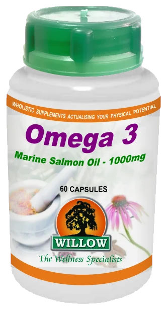WILLOW - Omega 3 Marine Salmon Oil - 60 Softgels