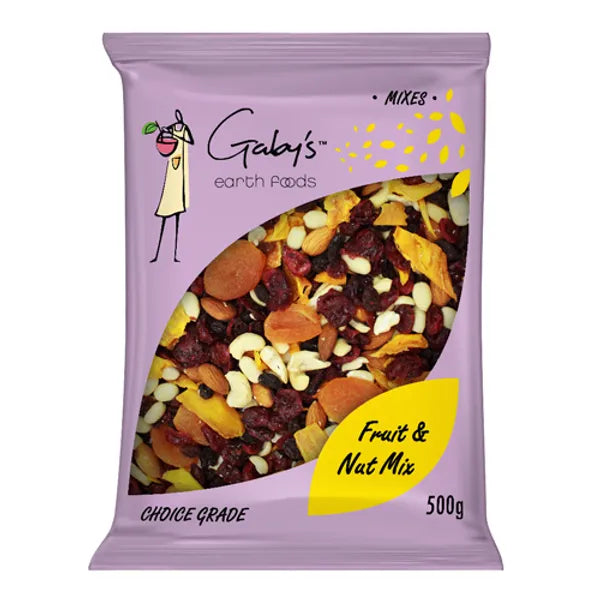 GABY'S EARTH FOODS - Fruit and Nut Mix - 500g | One Life Health