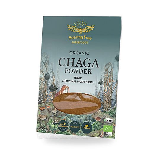 Soaring Free Superfoods - Chaga Powder, Wildcrafted  100G