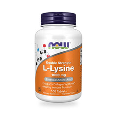 NOW® - L-Lysine Double Strength 1000 mg - 100 Tablets
