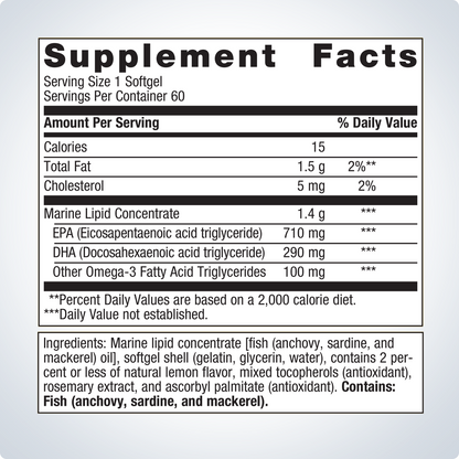 METAGENICS - OmegaGenics EPA-DHA 1000 - 60 Softgels | One Life Health