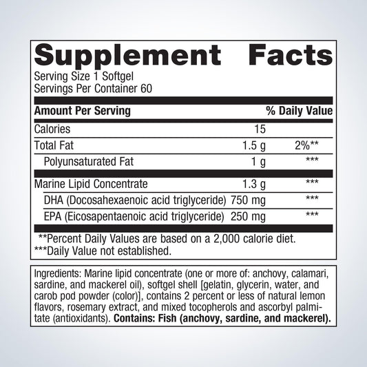 METAGENICS - OmegaGenics® Neuro 1000 - 60 Softgels | One Life Health