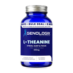 GENOLOGIX - L-Theanine 300mg BULK - 180 Veg Capsules