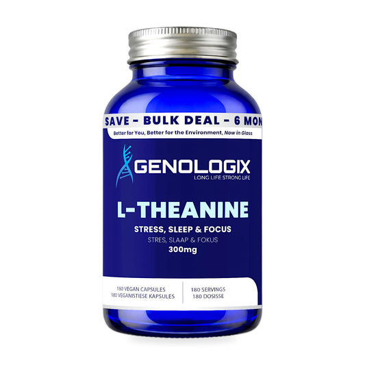 GENOLOGIX - L-Theanine 300mg BULK - 180 Veg Capsules | One Life Health