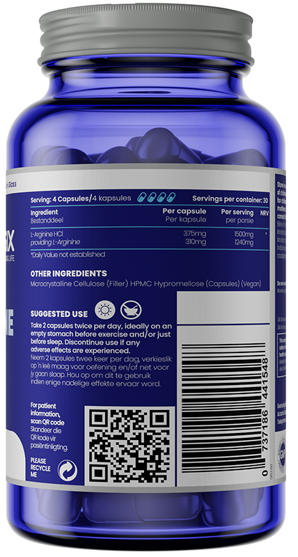 GENOLOGIX - L-Arginine 1500mg - 120 Veg Capsules | One Life Health
