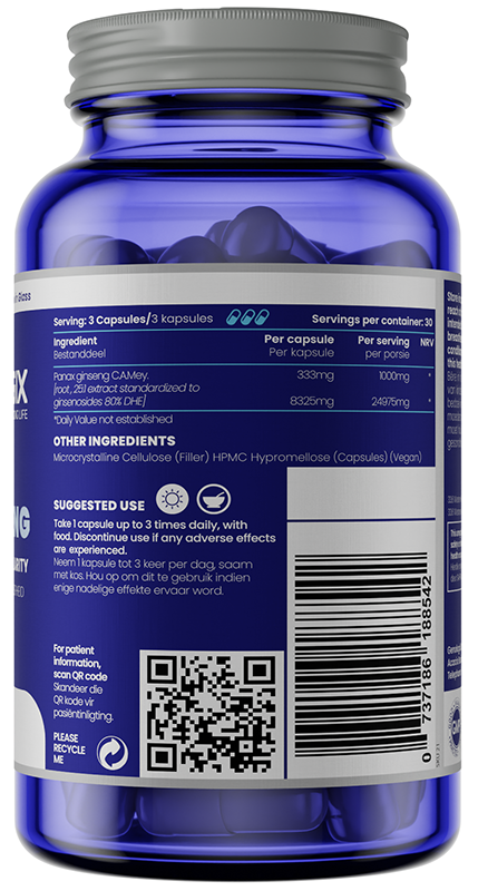 GENOLOGIX - Panax Ginseng 1000mg - 90 Veg Capsules | One Life Health