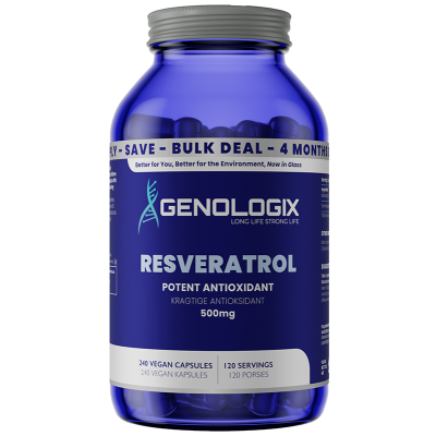 GENOLOGIX - Resveratrol 500mg BULK - 240 Veg Capsules | One Life Health