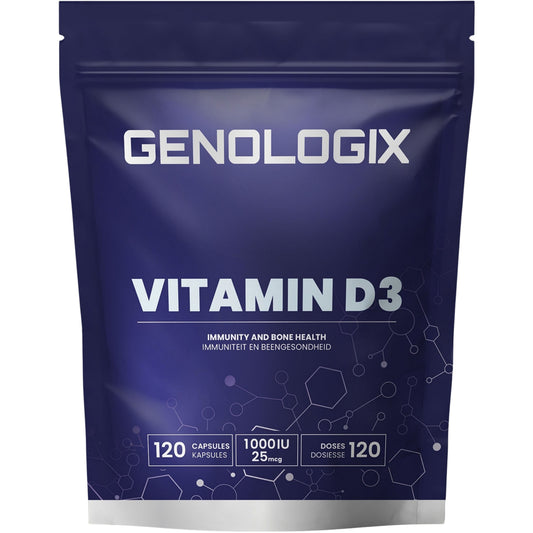 GENOLOGIX - Vitamin D3 1000IU 25mcg - 120 Capsules