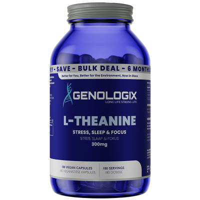 GENOLOGIX - L-Theanine 300mg BULK - 180 Veg Capsules | One Life Health