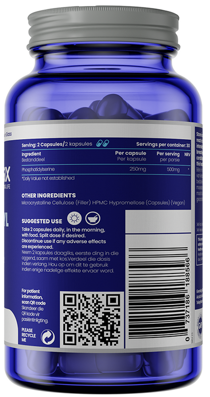 GENOLOGIX - Phosphatidyl Serine 500mg - 60 Veg Capsules | One Life Health