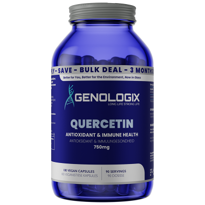GENOLOGIX - Quercetin 750mg BULK - 180 Veg Capsules | One Life Health