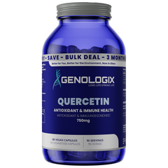 GENOLOGIX - Quercetin 750mg BULK - 180 Veg Capsules