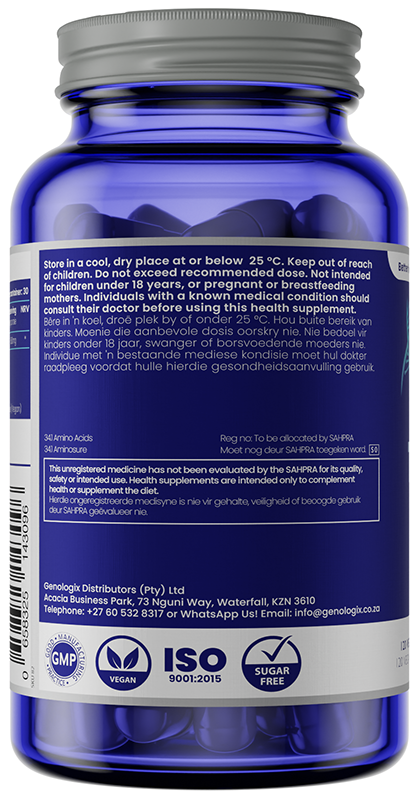 GENOLOGIX - Taurine 1500mg - 120 Veg Capsules | One Life Health