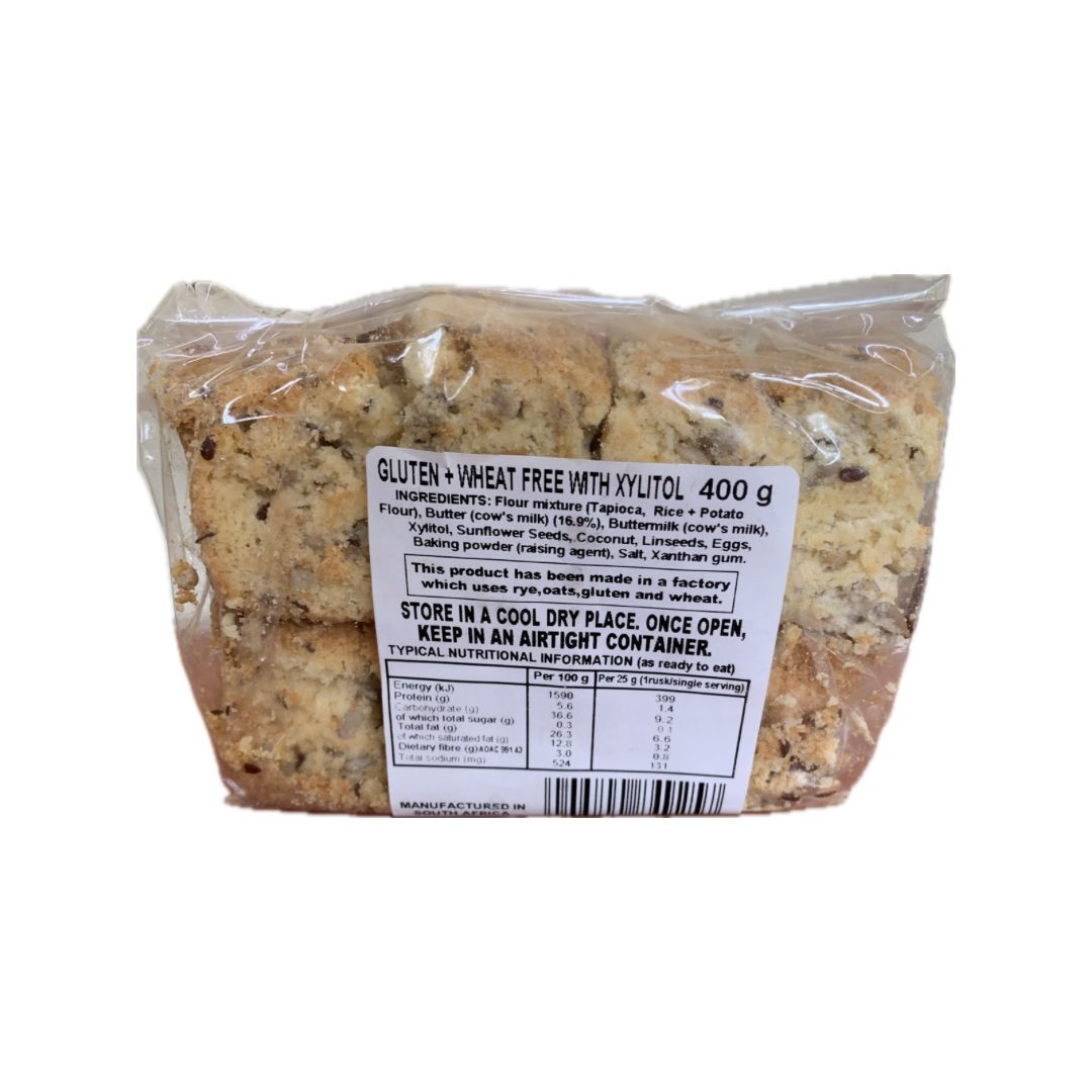 BEA'S RUSKS - Gluten & Wheat Free with Xylitol - 400g | One Life Health