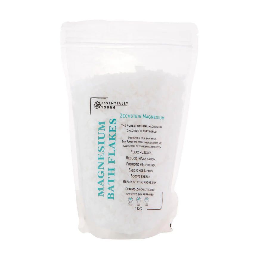 ESSENTIALLY YOUNG - Magnesium Bath Flakes - 1kg | One Life Health