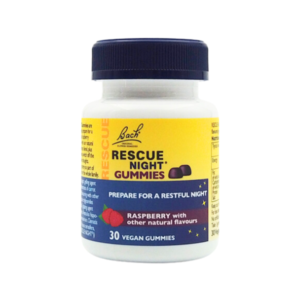 BACH - Rescue Night Gummies Raspberry - 30 Vegan Gummies | One Life Health