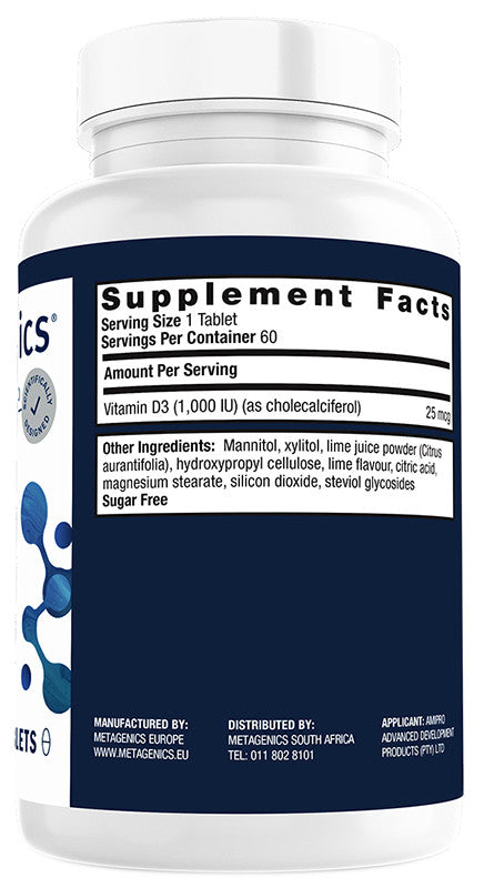 METAGENICS - D3 1000 - 60 Tablets | One Life Health