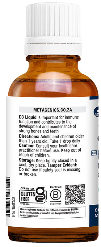 METAGENICS - D3 Liquid - 20ml | One Life Health