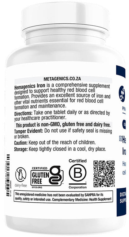 METAGENICS - Hemagenics - 60 Tablets | One Life Health