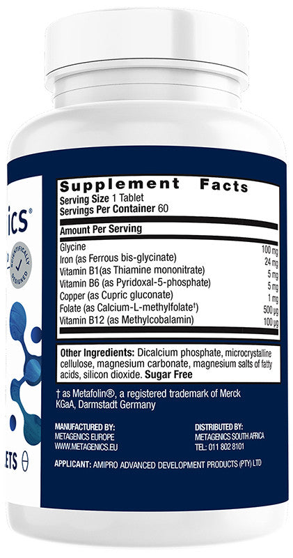 METAGENICS - Hemagenics - 60 Tablets | One Life Health