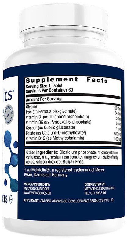 METAGENICS - Hemagenics - 60 Tablets | One Life Health