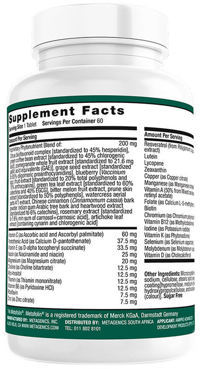 METAGENICS - PhytoMulti - 60 Tablets | One Life Health