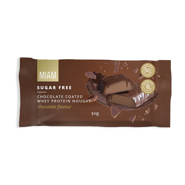 MIAM - Coated Protein Nougat Chocolate - 50g | One Life Health