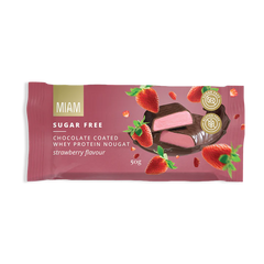 MIAM - Coated Protein Nougat Stawberry - 50g