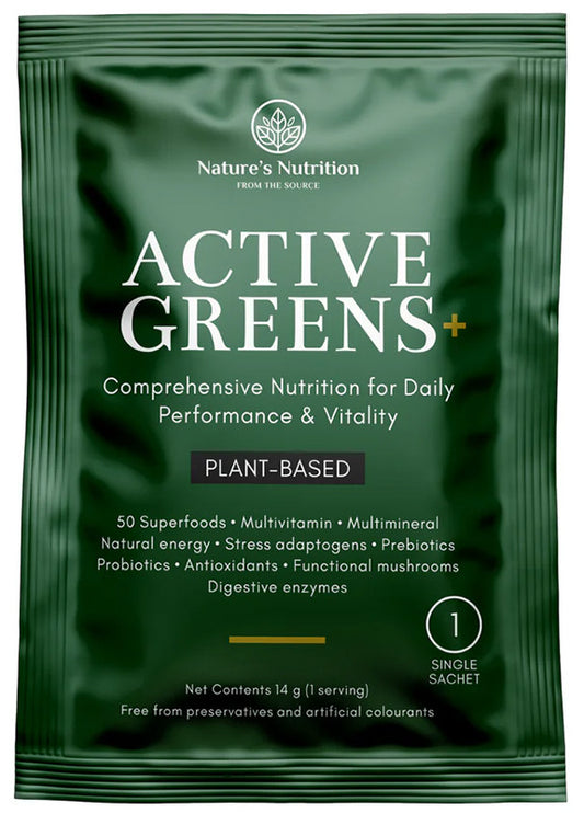 NATURE'S NUTRITION - Active Greens+  - 14g Sachet | One Life Health