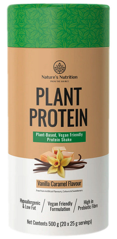 NATURE'S NUTRITION - Plant Protein Vanilla Caramel - 500g